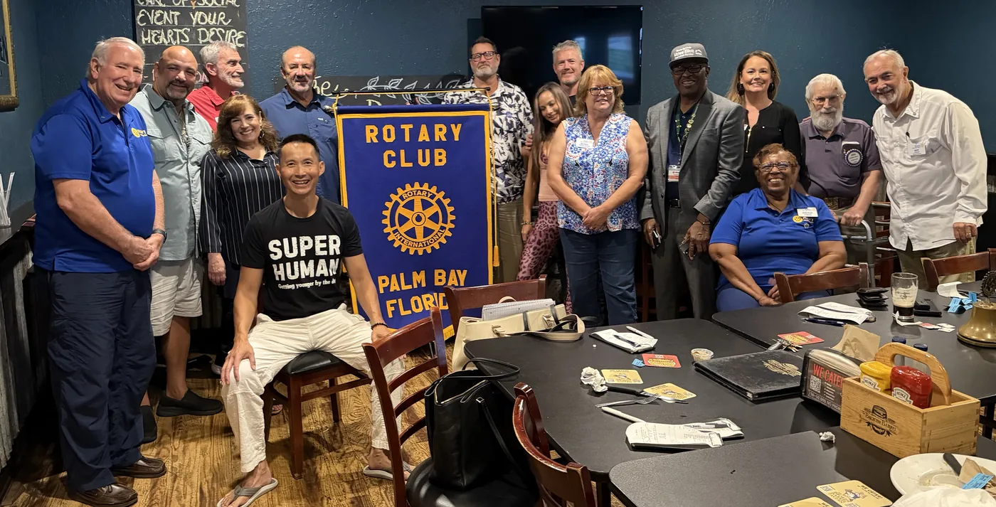 With the Rotary Club of Palm Bay, Florida